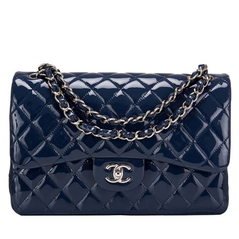 chanel bag navy blue|Chanel shoulder bag blue.